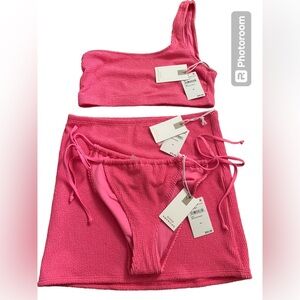 Good American sz 3/4 3-piece swimsuit bundle NWT